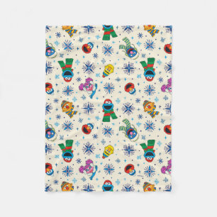 Sesame Street jul Snowflake Mönster Fleecefilt