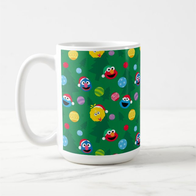 Sesame Street Julgran Mönster Kaffemugg (Vänster)