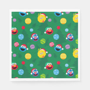 Sesame Street Julgran Mönster Pappersservett