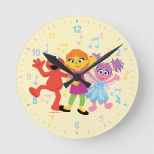 Sesame Street Julia, Elmo & Abby Dancing Rund Klocka