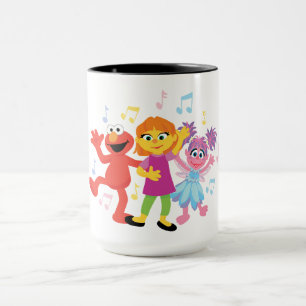 Sesame Street Julia, Elmo & Abby dansar Mugg