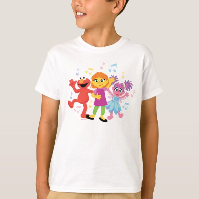 Sesame Street | Julia, Elmo och Abby dansar T Shirt (Framsida)