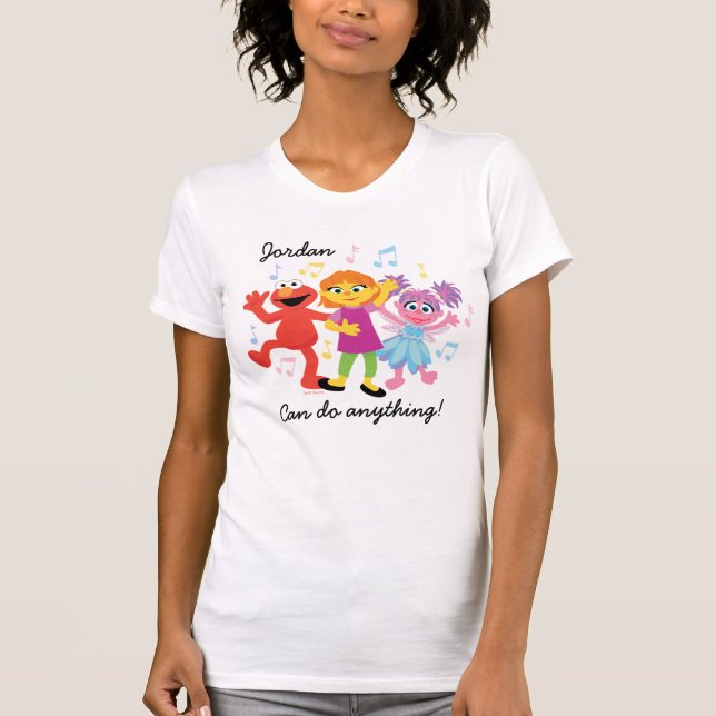 Sesame Street | Julia, Elmo och Abby dansar T-shirt (Framsida)