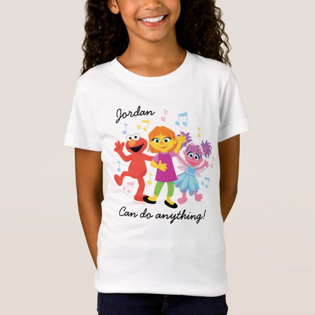 Sesame Street | Julia, Elmo och Abby dansar Tee Shirt (Framsida)