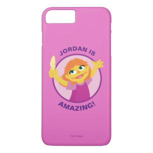 Sesame Street Julia håller fjäder