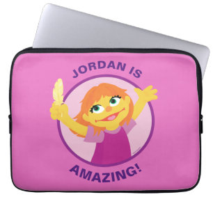 Sesame Street Julia håller fjäder Laptop Fodral