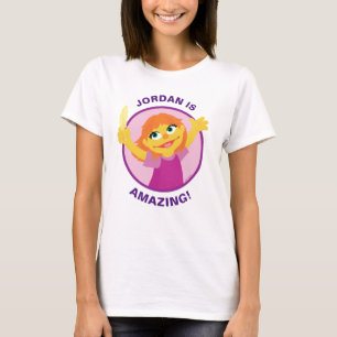 Sesame Street   Julia Holding Feather Tee Shirt