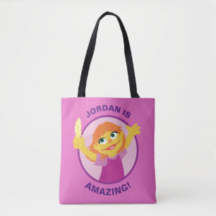 Sesame Street Julia Holding Feather Tygkasse