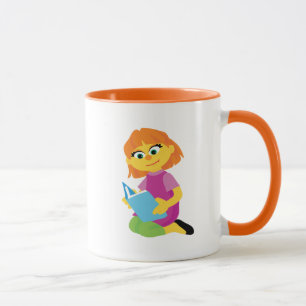 Sesame Street Julia Reading a Bok Mugg