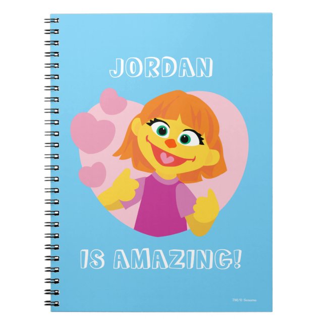 Sesame Street | Julia Rosa Heart Anteckningsbok (Framsidan)