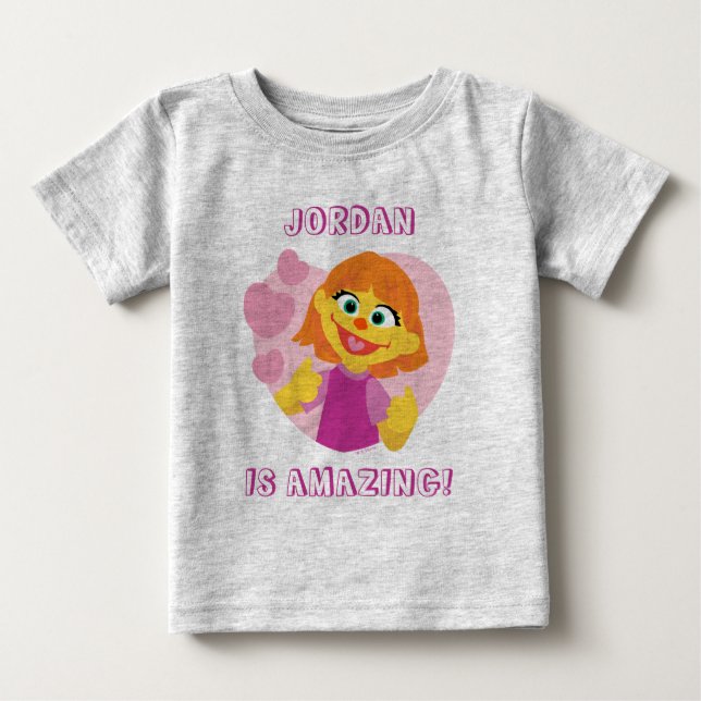 Sesame Street | Julia Rosa Heart T-shirt (Framsida)