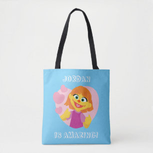 Sesame Street Julia Rosa Heart Tygkasse
