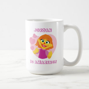 Sesame Street Julia Rosa hjärta Kaffemugg