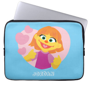 Sesame Street Julia Rosa hjärta Laptop Sleeve