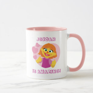 Sesame Street Julia Rosa hjärta Mugg