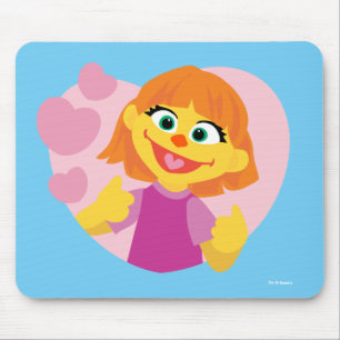 Sesame Street Julia Rosa hjärta Musmatta