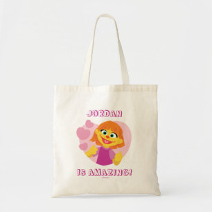 Sesame Street Julia Rosa hjärta Tygkasse