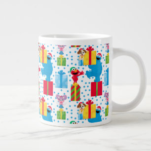 Sesame Street Julklapp Mönster Jumbo Mugg