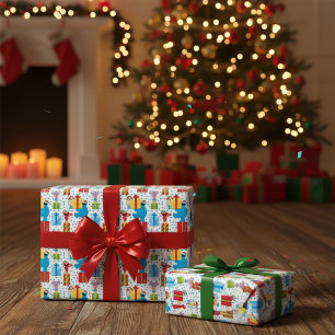 Sesame Street Julklapp Mönster Presentpapper