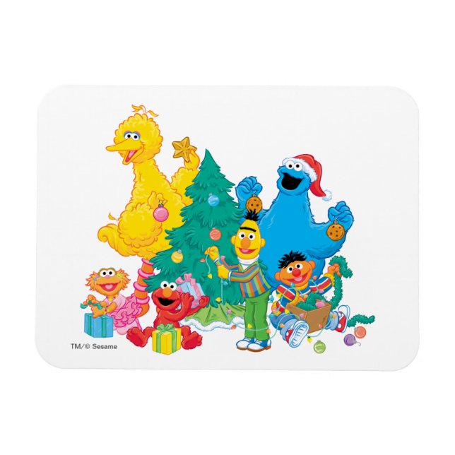 Sesame Street | Julkompisar Magnet (Horisontell)