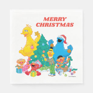 Sesame Street Julpaket Pappersservett