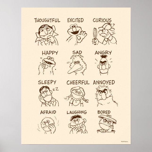 Sesame Street | Känslor och avgifter Poster (Framsidan)