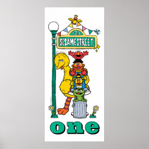 Sesame Street-karaktärer Första födelsedagsaffisch Poster