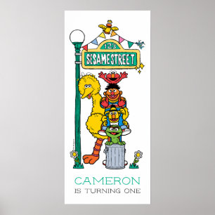 Sesame Street-karaktärer Första födelsedagsaffisch Poster