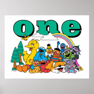 Sesame Street-karaktärer Första födelsedagsaffisch Poster