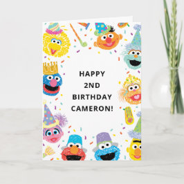 Sesame Street Konfetti Grattis på födelsedagen Kort