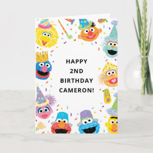 Sesame Street Konfetti Grattis på födelsedagen Kort