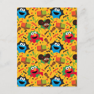 Sesame Street Kwanzaa-mönster Vykort