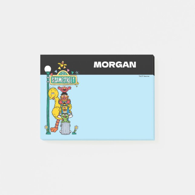 Sesame Street | Lägg till namn Post-it Block (Framsida)