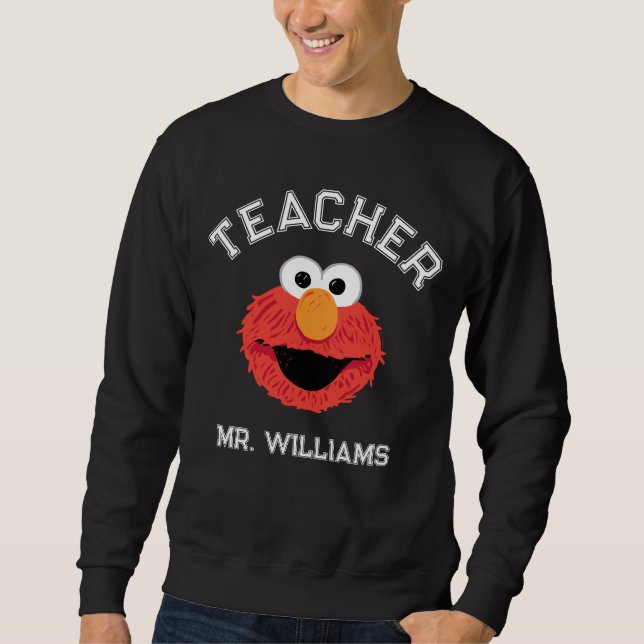 Sesame Street | Lärare i Elmo Ansikte Lång Ärmad Tröja (Framsida)