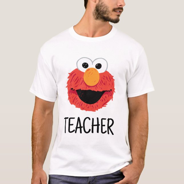 Sesame Street | Lärare i Elmo Ansikte T Shirt (Framsida)
