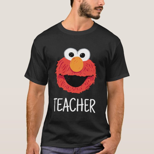 Sesame Street | Lärare i Elmo Ansikte T Shirt (Framsida)