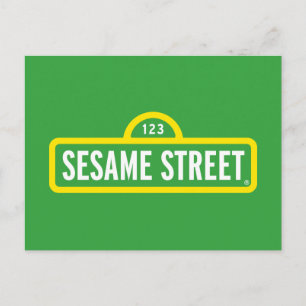 Sesame Street   Logotyp i full färg Vykort