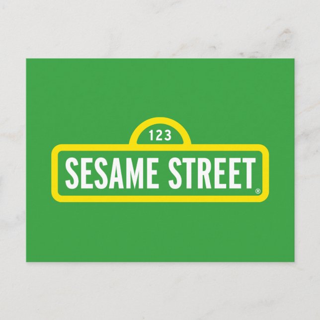 Sesame Street | Logotyp i full färg Vykort (Framsida)