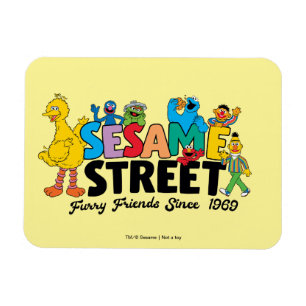 Sesame Street Luffiga vänner sedan 1969 Magnet