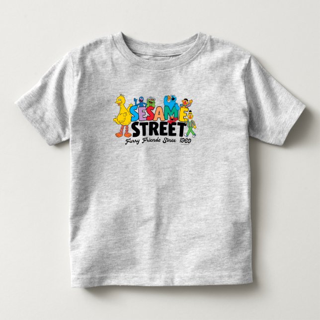 Sesame Street | Luffiga vänner sedan 1969 T Shirt (Framsida)