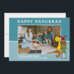 Sesame Street | Lycklig Hanukkah Julkort<br><div class="desc">Fira säsongen med det här söta Sesame Street Hanukah-kortet. Anpassa med foto och namn!</div>
