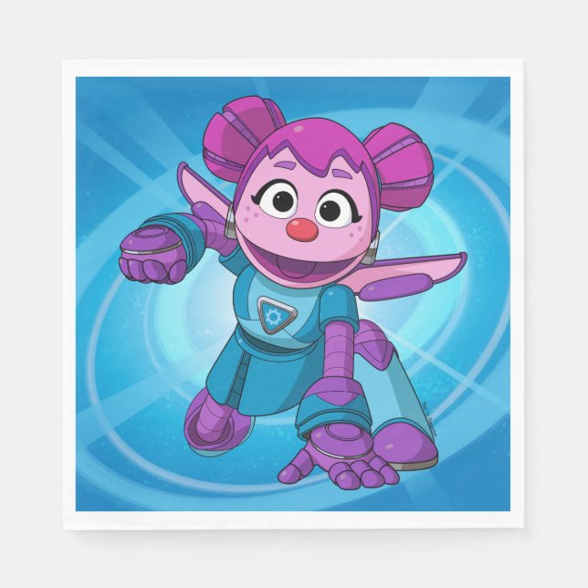 Sesame Street | Mecha Builders Abby i praktiken Pappersservett (Framsidan)