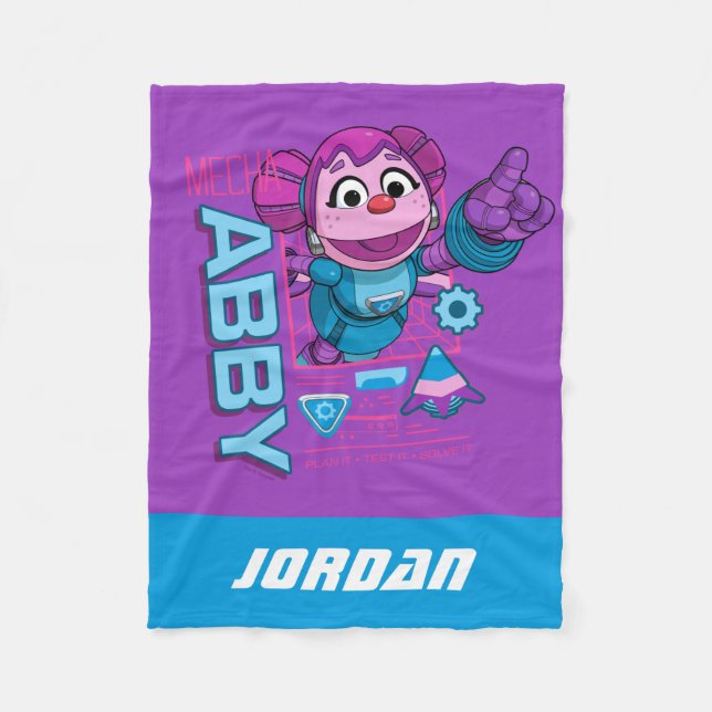 Sesame Street | Mecha Builders Abby | Lägg till Na Fleecefilt (Framsidan)