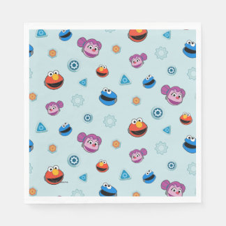 Sesame Street | Mecha Builders Ansikte Mönster Pappersservett