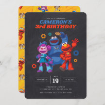 Sesame Street Mecha Builders Chalkboard Birthday
