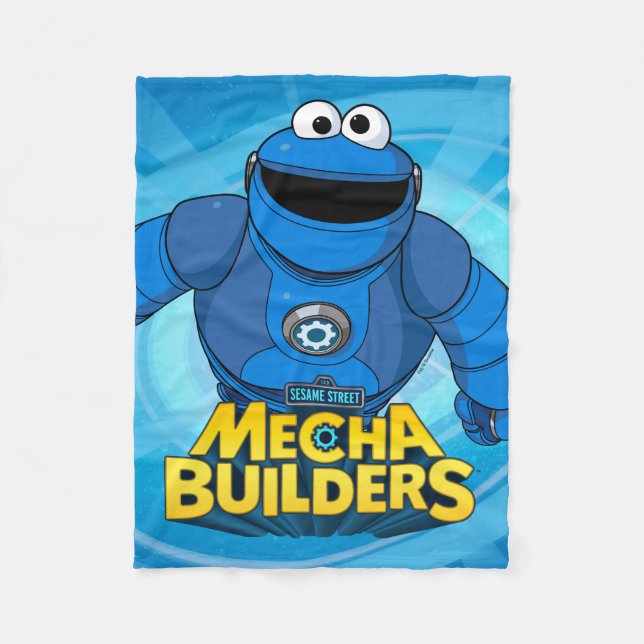 Sesame Street | Mecha Builders Cookie-åtgärd Fleecefilt (Framsidan)