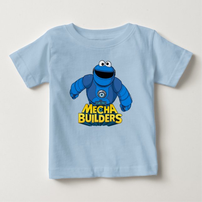 Sesame Street | Mecha Builders Cookie-åtgärd T Shirt (Framsida)