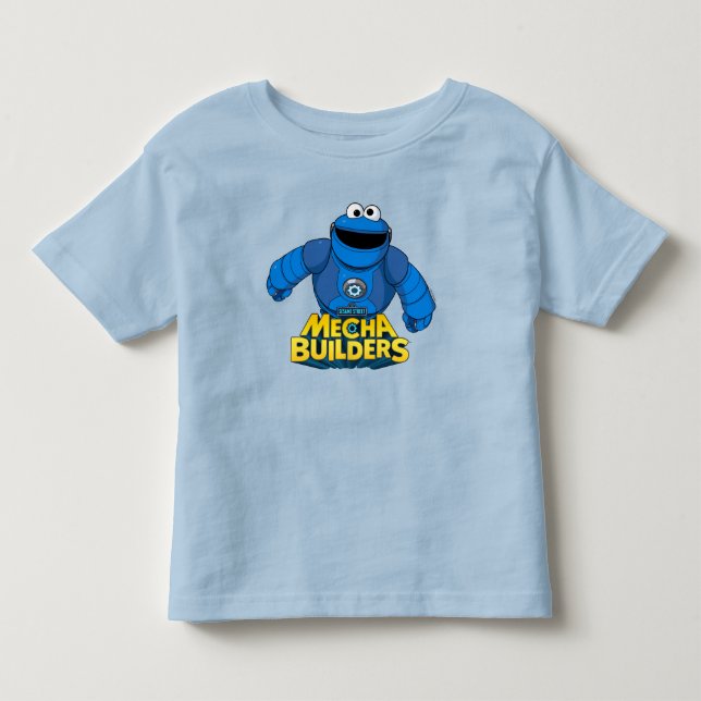 Sesame Street | Mecha Builders Cookie-åtgärd T Shirt (Framsida)