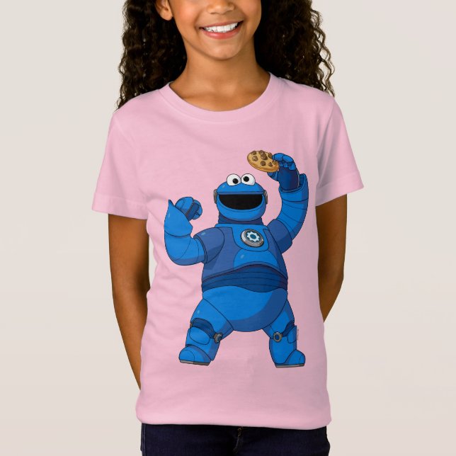 Sesame Street | Mecha Builders Cookie Monster T Shirt (Framsida)