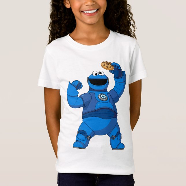 Sesame Street | Mecha Builders Cookie Monster T Shirt (Framsida)